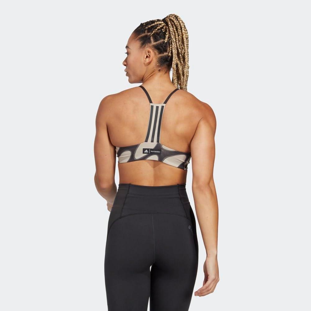 image:imageadidas Womens Marimekko Aeroimpact Training LightSupport BraBlackLight Brown