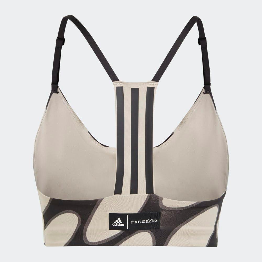 image:imageadidas Womens Marimekko Aeroimpact Training LightSupport BraBlackLight Brown