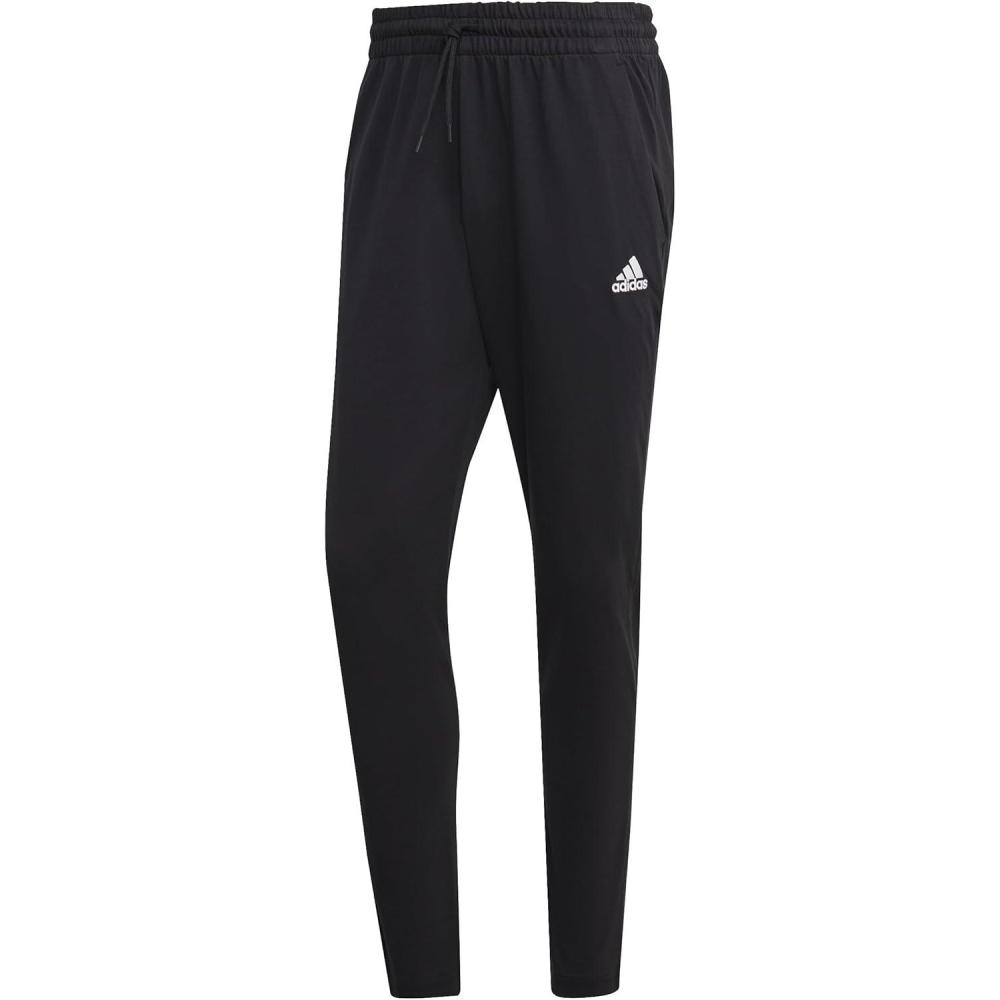 image:imageadidas Mens Essentials Single Jersey Tapered Open Hem PantsBlack
