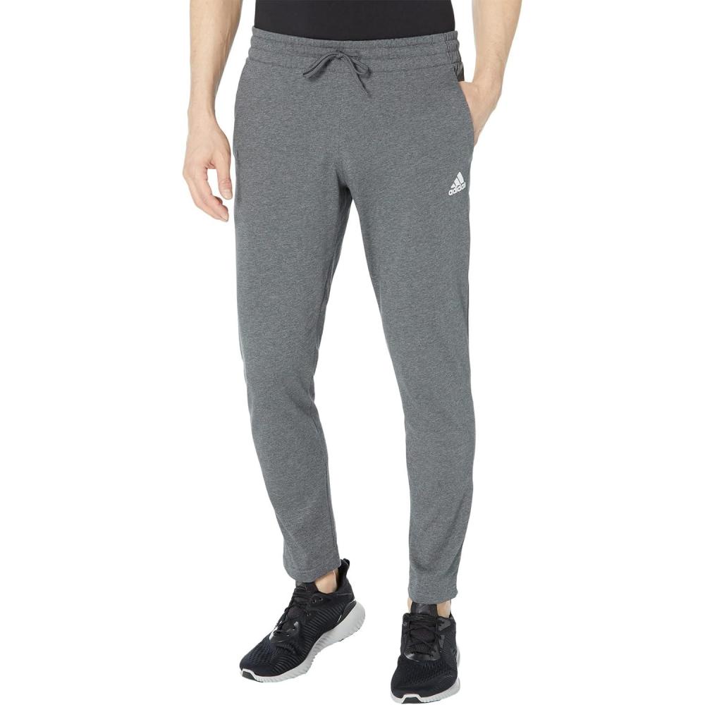 image:imageadidas Mens Essentials Single Jersey Tapered Open Hem PantsDark Grey Heather