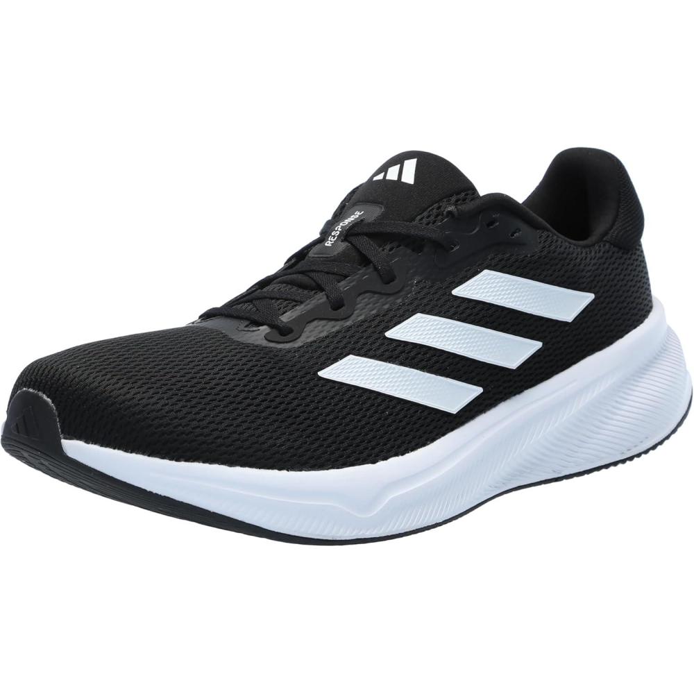 image:imageadidas Mens Response RunningBlackWhiteBlack