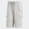 adidas Big & Tall Essentials French Terry Cargo Shorts(Medium Grey Heather)