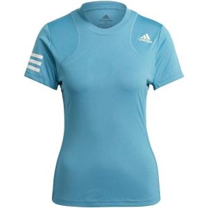 adidas Women’s Club Tennis T-Shirt(Hazy Blue/White)