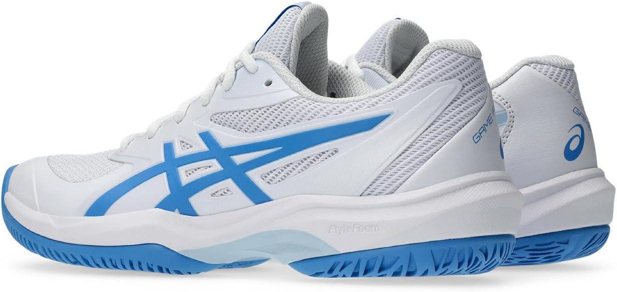 image:imageASICS Womens Game FF Tennis SneakersWhiteBlue Coast
