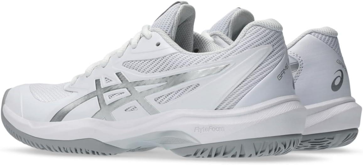 image:imageASICS Womens Game FF Tennis SneakersWhitePure Silver