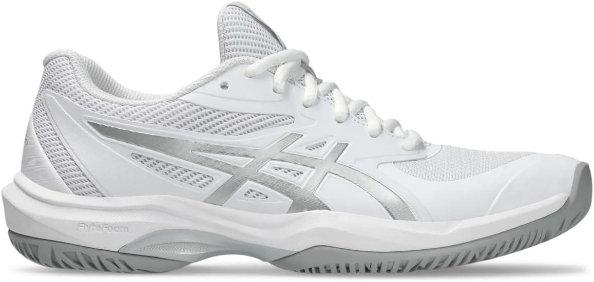 image:imageASICS Womens Game FF Tennis SneakersWhitePure Silver