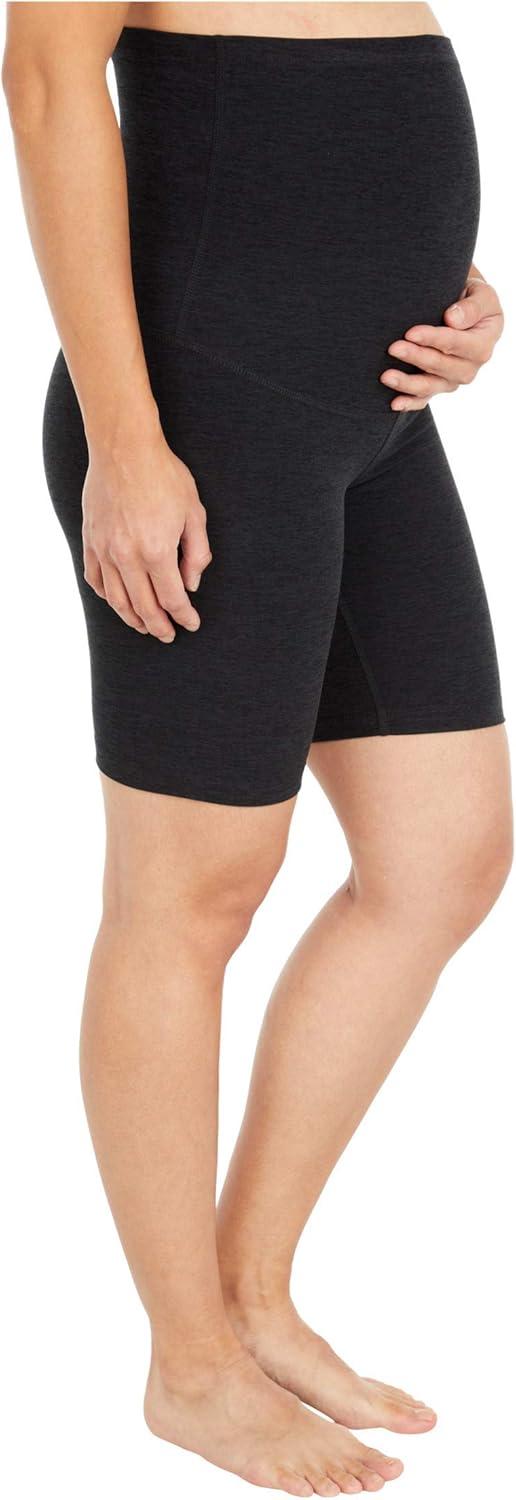 image:imageBeyond Yoga Maternity Spacedye Empire Waisted Biker ShortsDarkest Night