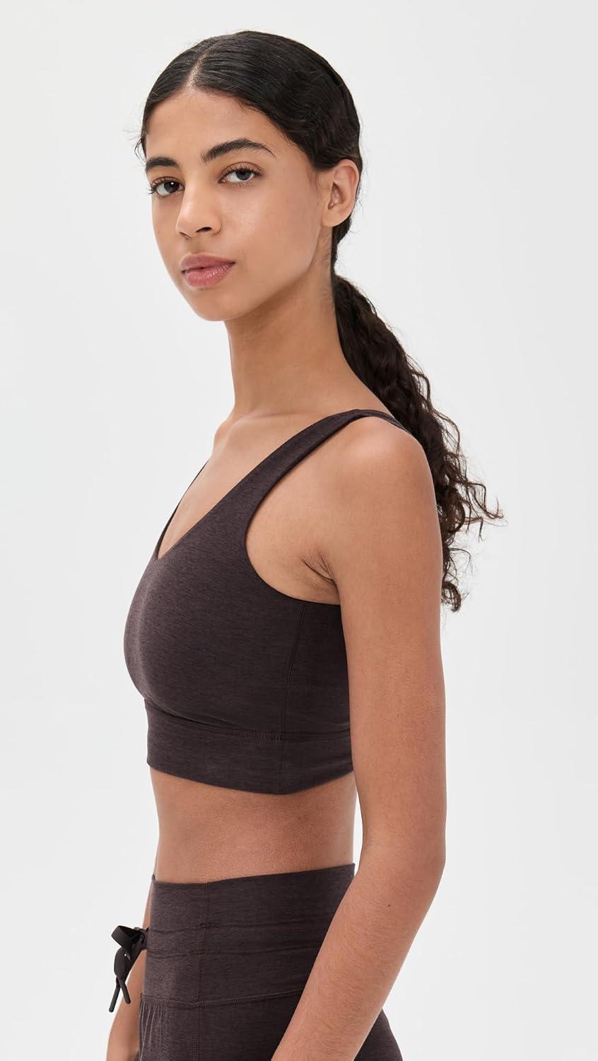 image:imageBeyond Yoga Womens Spacedye Good Day Long Line BraDark Chocolate Heather