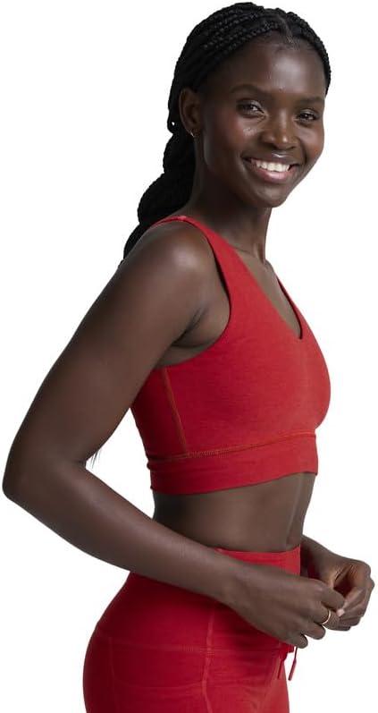 image:imageBeyond Yoga Womens Spacedye Good Day Long Line BraHolly Red Heather