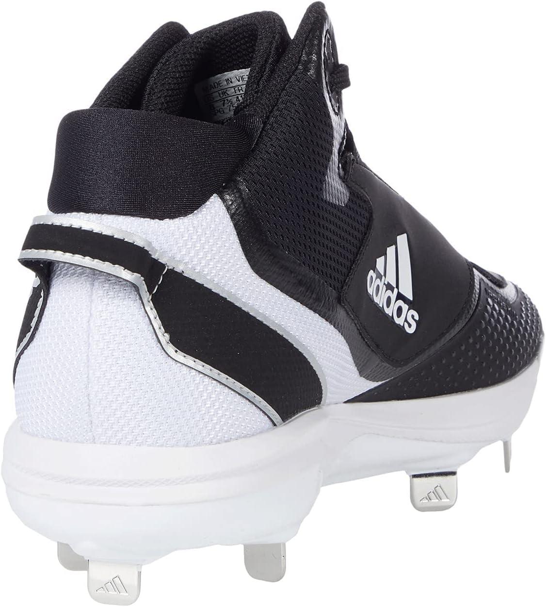 image:imageadidas Mens Icon 7 MidBaseball ShoeBlackWhiteSilver Metallic