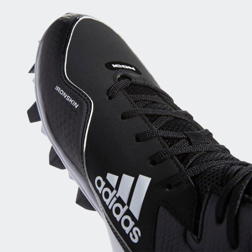 image:imageadidas Mens Icon 7 MidBaseball ShoeCore BlackCloud WhiteCloud White