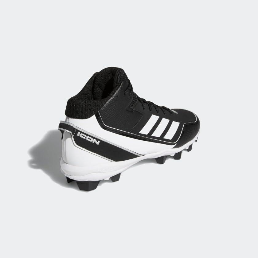 image:imageadidas Mens Icon 7 MidBaseball ShoeCore BlackCloud WhiteCloud White