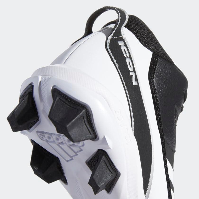 image:imageadidas Mens Icon 7 MidBaseball ShoeCore BlackCloud WhiteCloud White