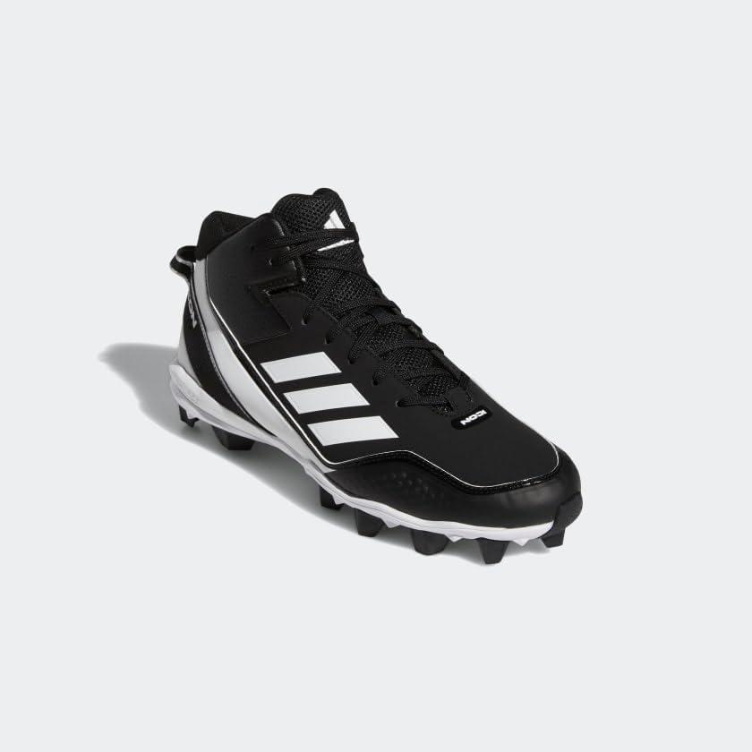 image:imageadidas Mens Icon 7 MidBaseball ShoeCore BlackCloud WhiteCloud White
