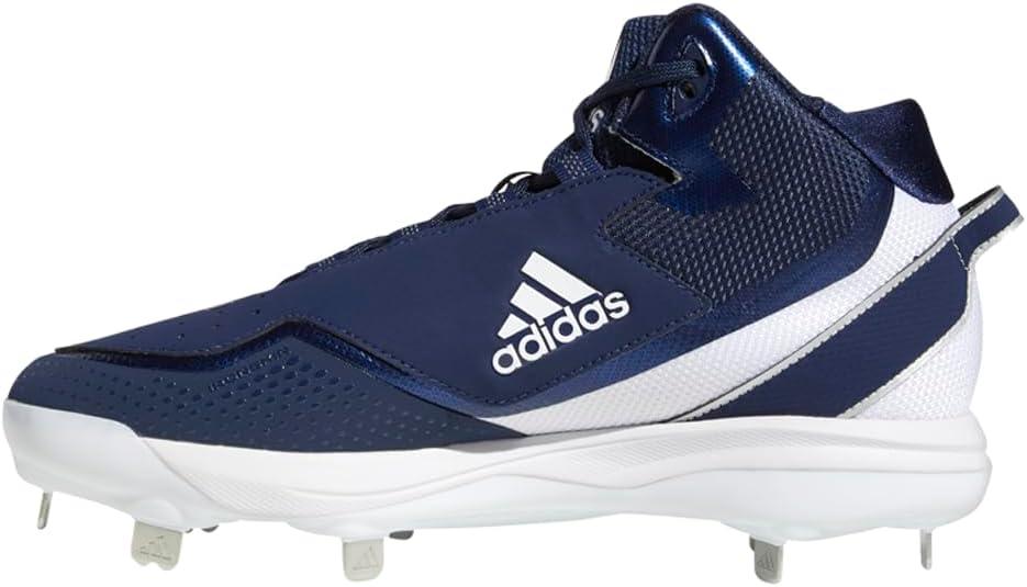 image:imageadidas Mens Icon 7 MidBaseball ShoeTeam Navy BlueWhiteSilver Metallic