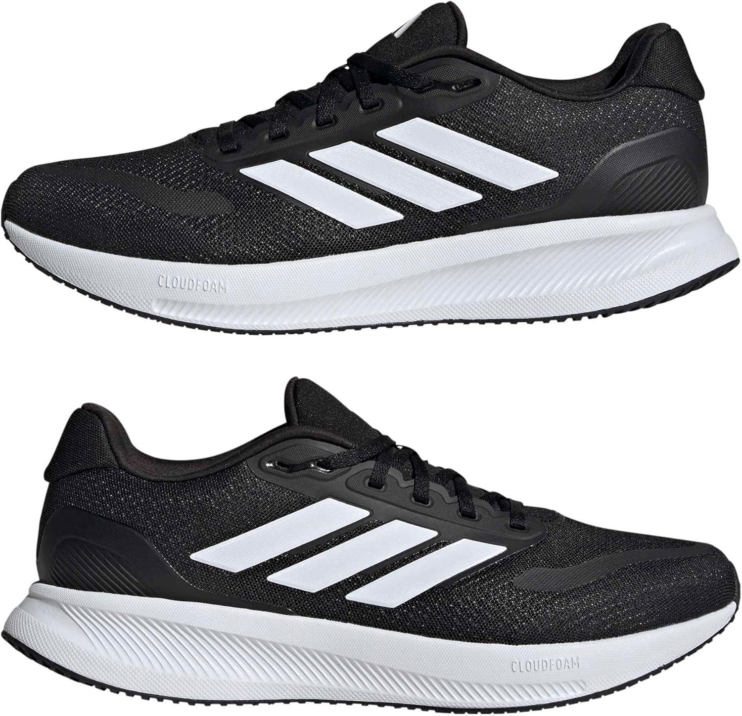 image:imageadidas Mens Runfalcon 5 Wide Running ShoesBlackWhiteBlack