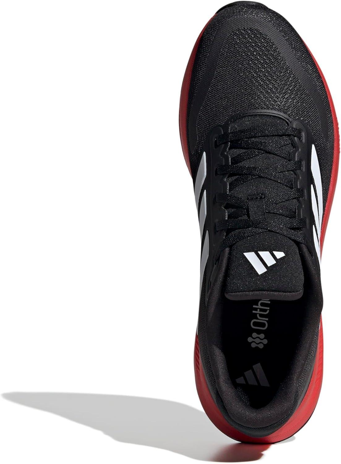 image:imageadidas Mens Runfalcon 5 Wide Running ShoesBlackWhiteBright Red