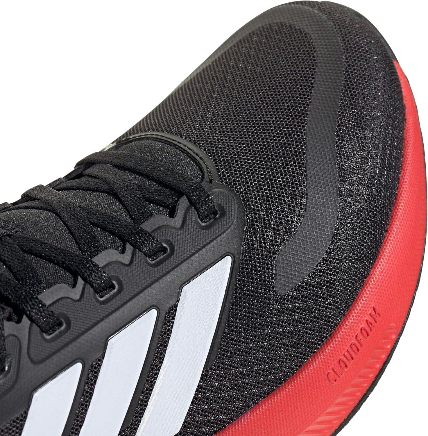 image:imageadidas Mens Runfalcon 5 Wide Running ShoesBlackWhiteBright Red