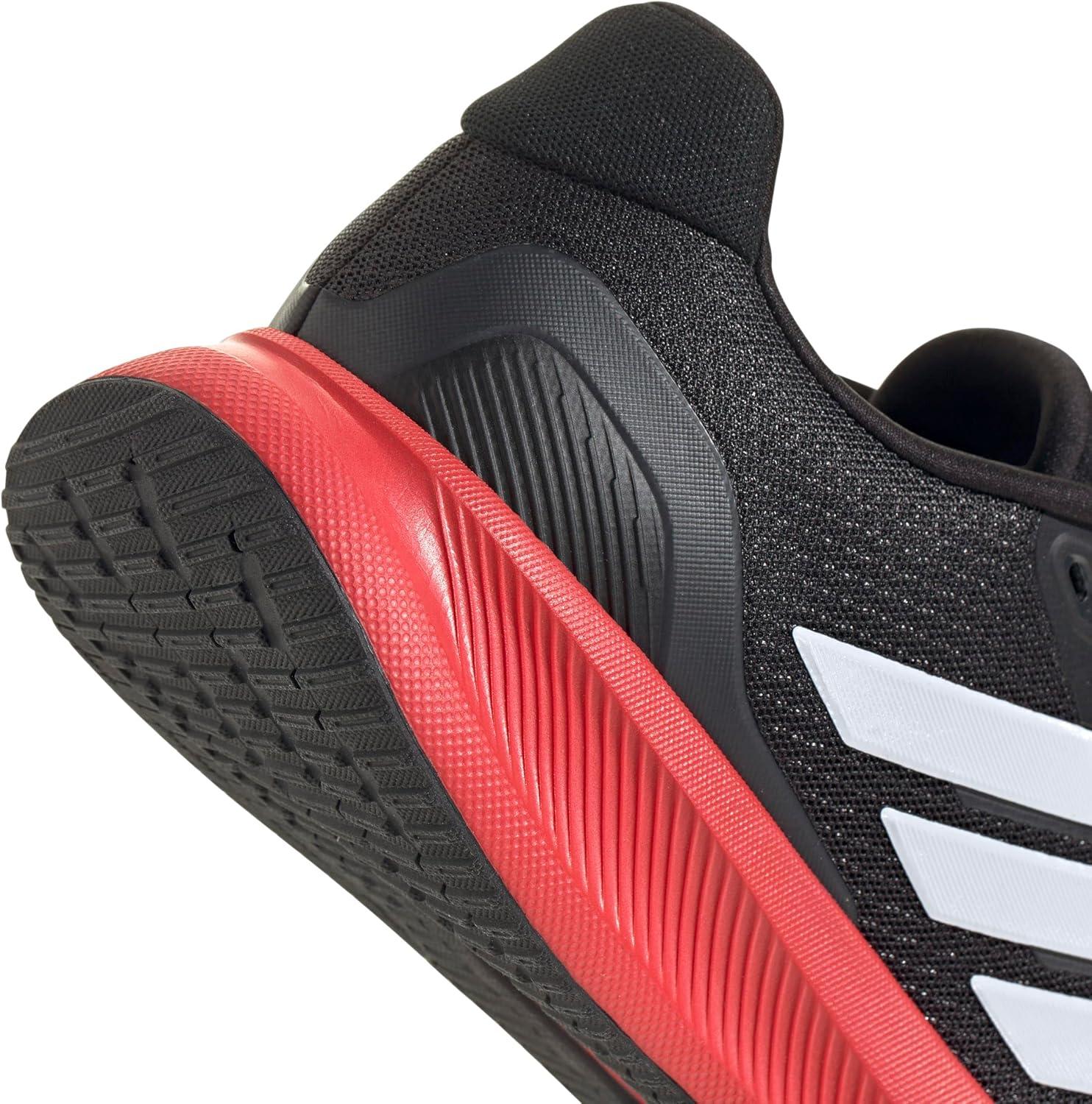 image:imageadidas Mens Runfalcon 5 Wide Running ShoesBlackWhiteBright Red