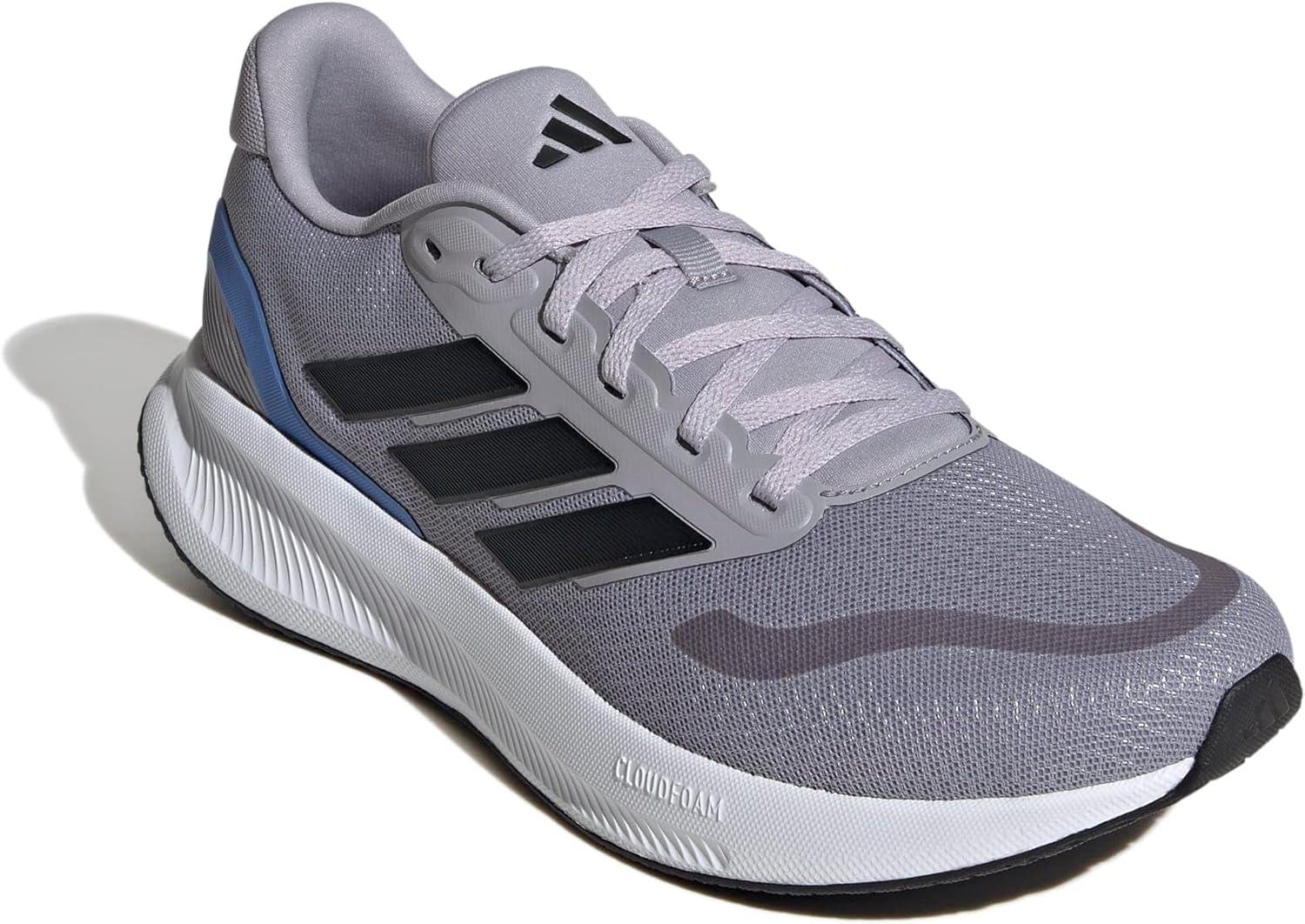 image:imageadidas Mens Runfalcon 5 Wide Running ShoesGlory GreyBlackBlue Fusion