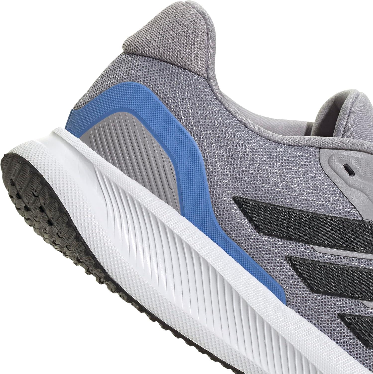 image:imageadidas Mens Runfalcon 5 Wide Running ShoesGlory GreyBlackBlue Fusion