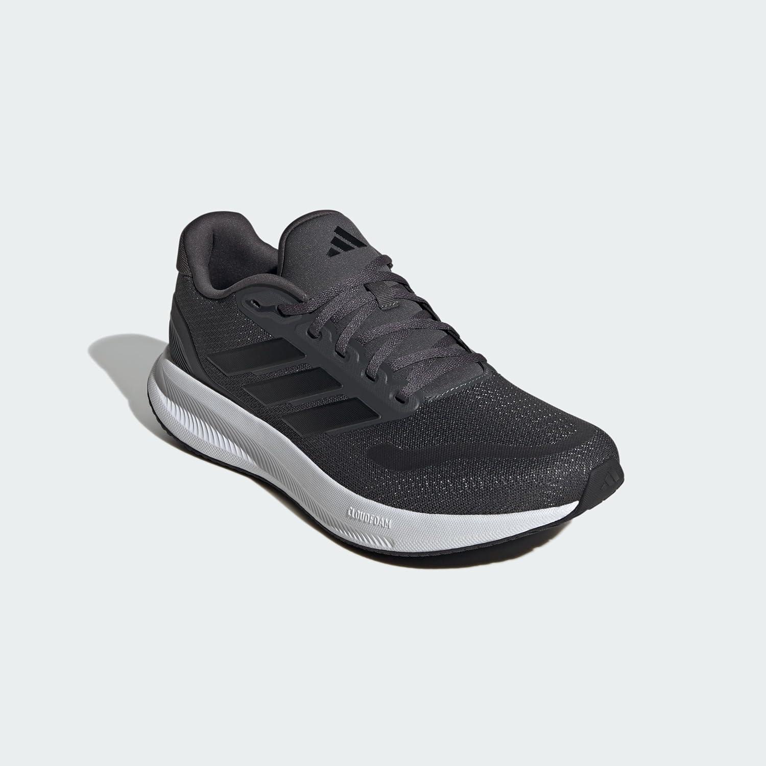 image:imageadidas Mens Runfalcon 5 Wide Running ShoesGreyBlackWhite