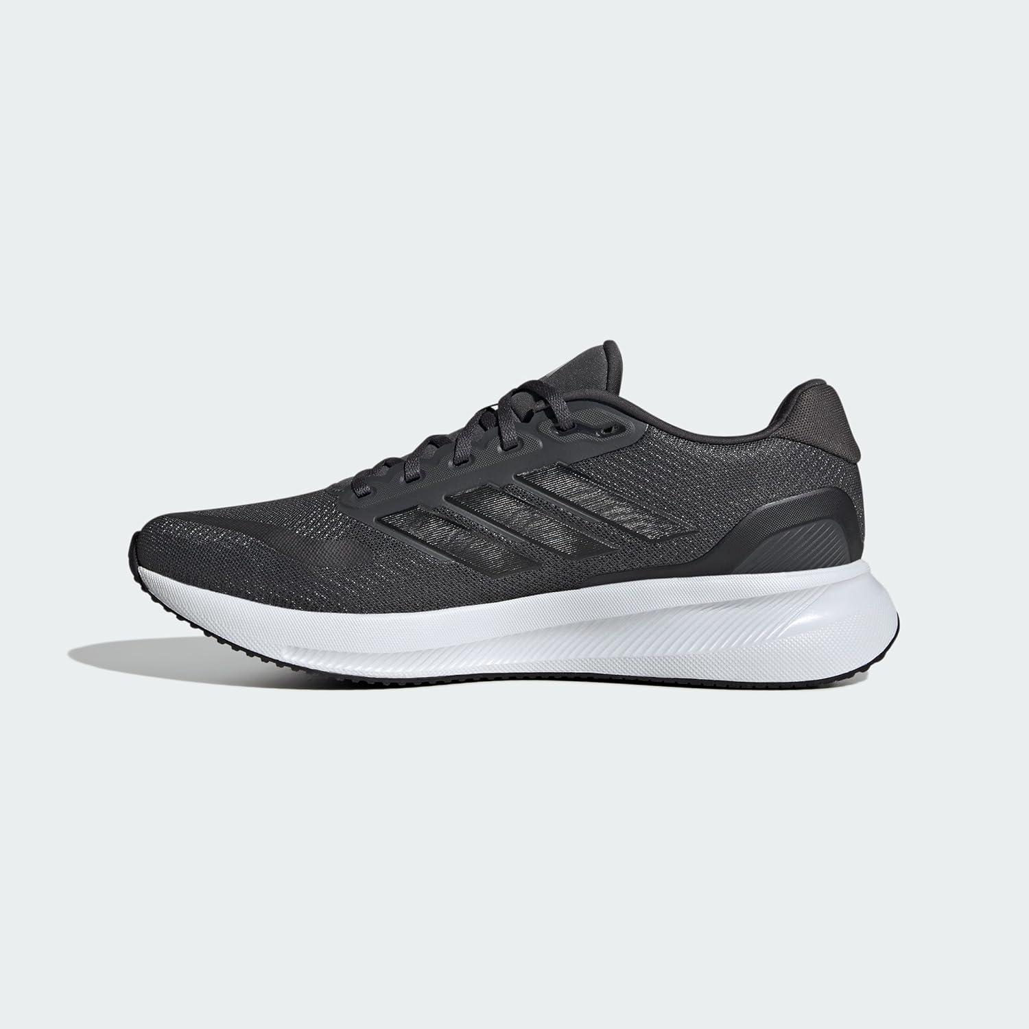 image:imageadidas Mens Runfalcon 5 Wide Running ShoesGreyBlackWhite