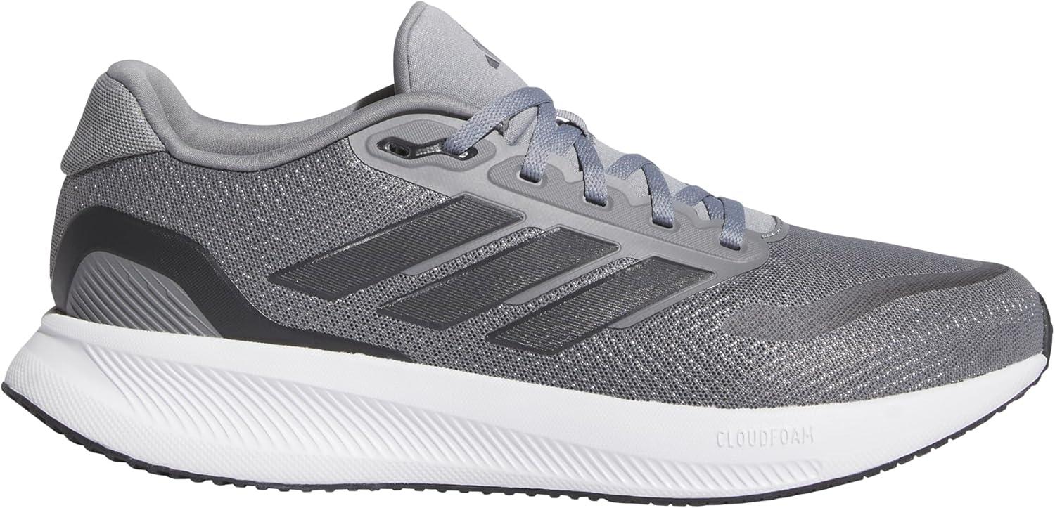 image:imageadidas Mens Runfalcon 5 Wide Running ShoesGreyCarbonWhite
