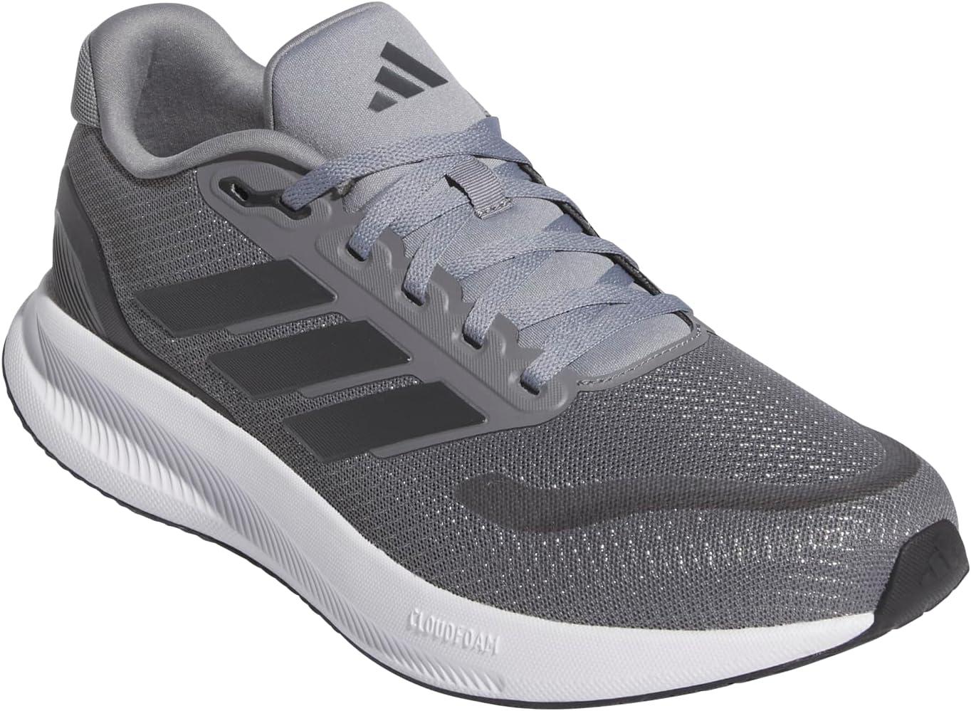image:imageadidas Mens Runfalcon 5 Wide Running ShoesGreyCarbonWhite