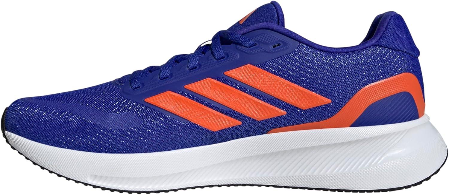 image:imageadidas Mens Runfalcon 5 Wide Running ShoesLucid BlueImpact OrangeBlack