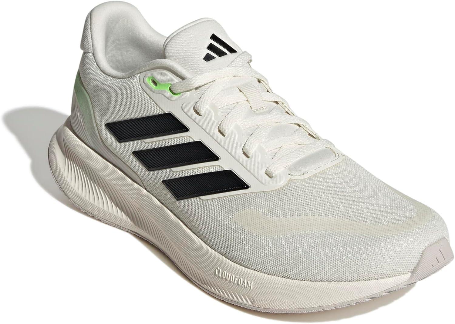 image:imageadidas Mens Runfalcon 5 Wide Running ShoesOff WhiteBlackLime Burst