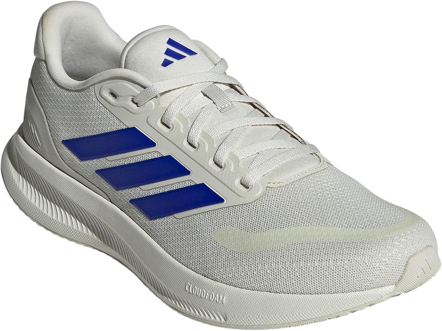 image:imageadidas Mens Runfalcon 5 Wide Running ShoesOrbit GreyLucid BlueWhite