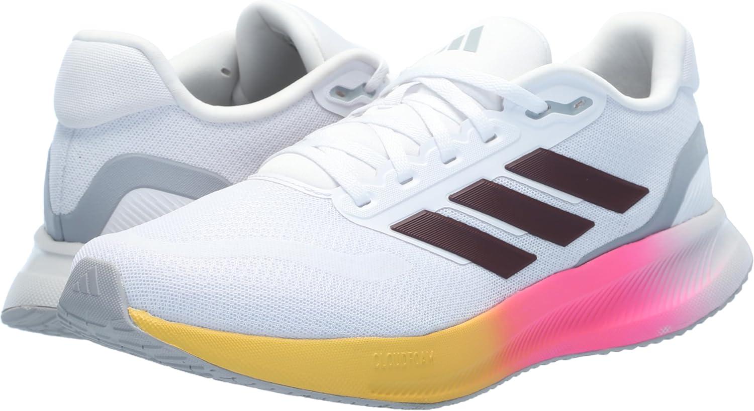 image:imageadidas Mens Runfalcon 5 Wide Running ShoesWhiteAurora MetBlack