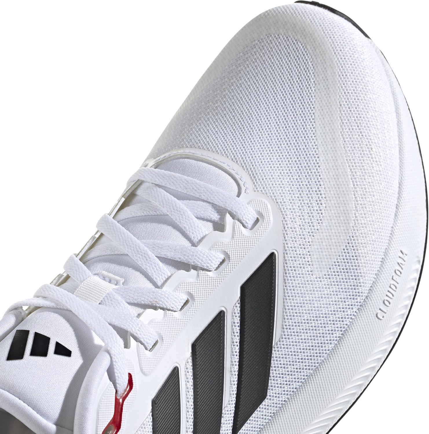 image:imageadidas Mens Runfalcon 5 Wide Running ShoesWhiteBlackBetter Scarlet