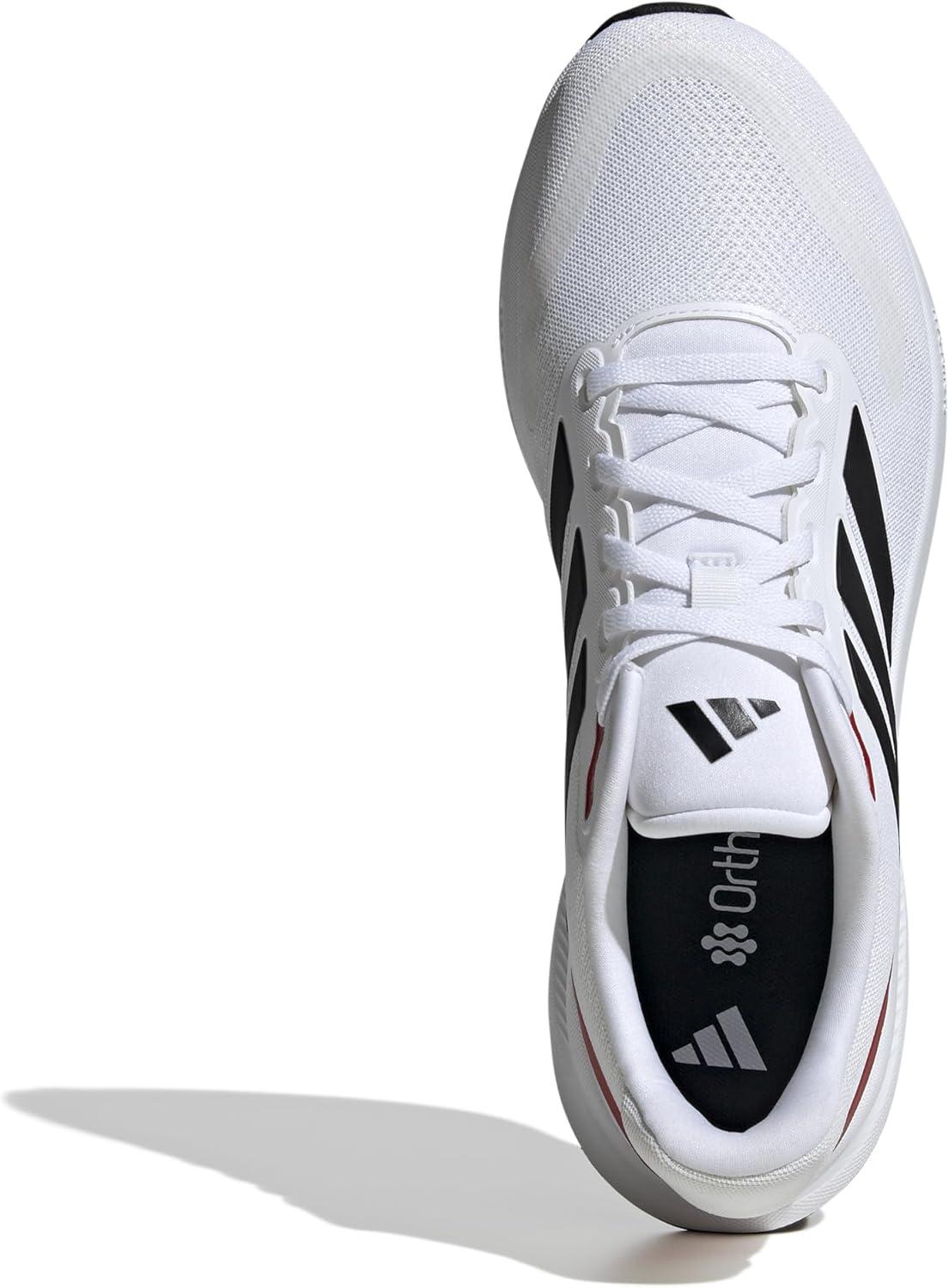 image:imageadidas Mens Runfalcon 5 Wide Running ShoesWhiteBlackBetter Scarlet