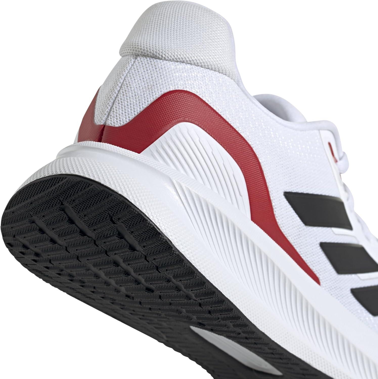 image:imageadidas Mens Runfalcon 5 Wide Running ShoesWhiteBlackBetter Scarlet
