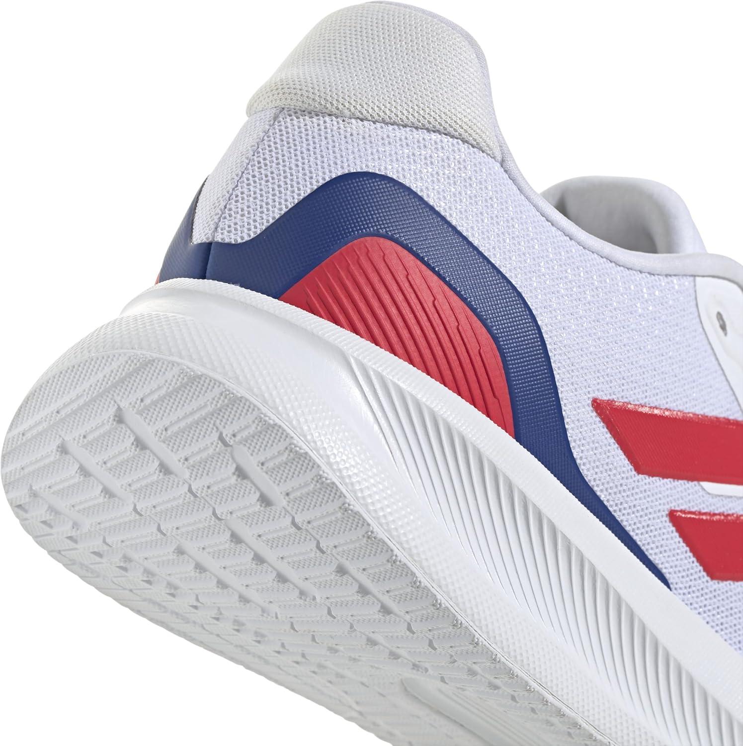 image:imageadidas Mens Runfalcon 5 Wide Running ShoesWhiteSemi Lucid RedBlack