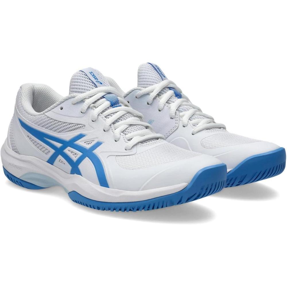 image:imageASICS Womens Game FF Tennis SneakersWhiteBlue Coast