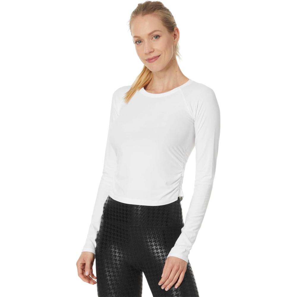 image:imageBeyond Yoga Womens Featherweight Your Fit Long Sleeve TopCloud White