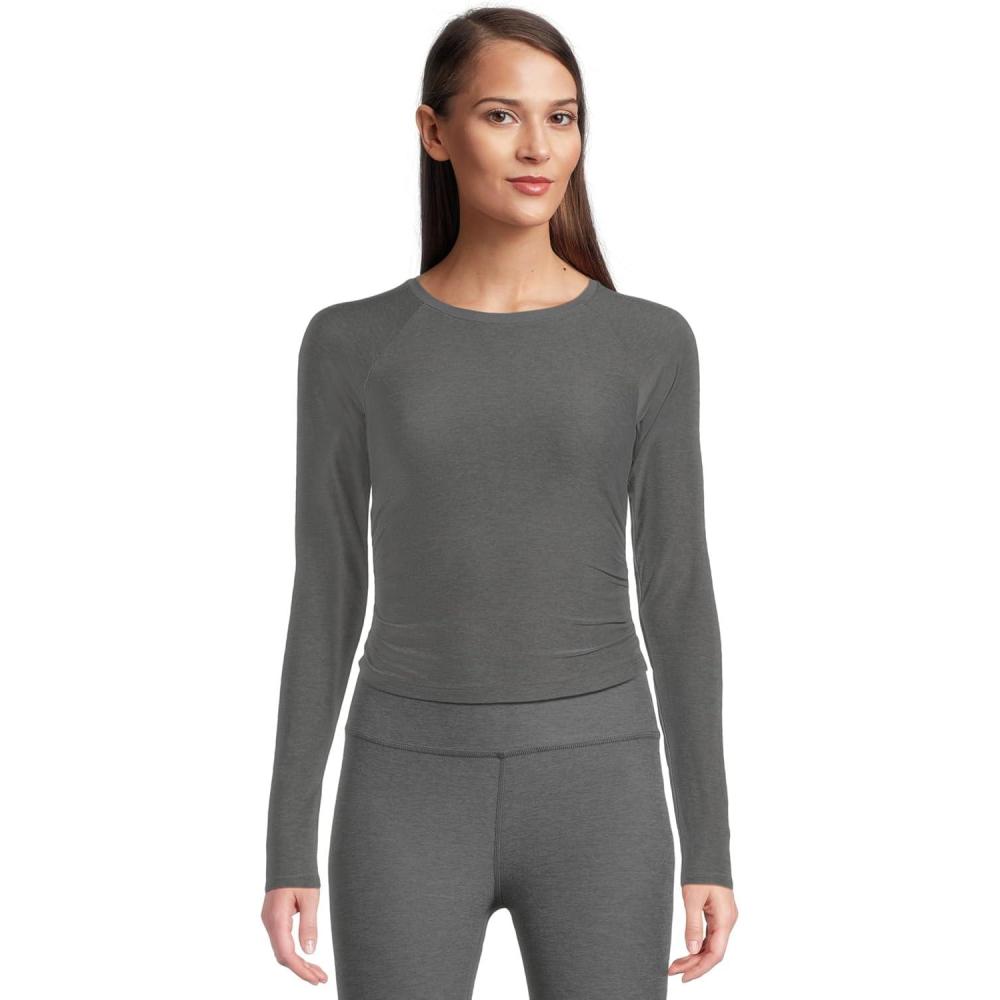 image:imageBeyond Yoga Womens Featherweight Your Fit Long Sleeve TopTrue Gray Heather