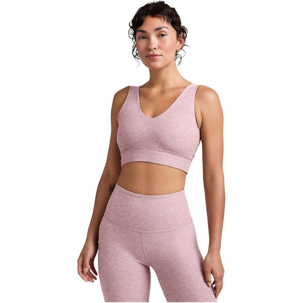 image:imageBeyond Yoga Womens Spacedye Good Day Long Line BraBlush Blooms Heather