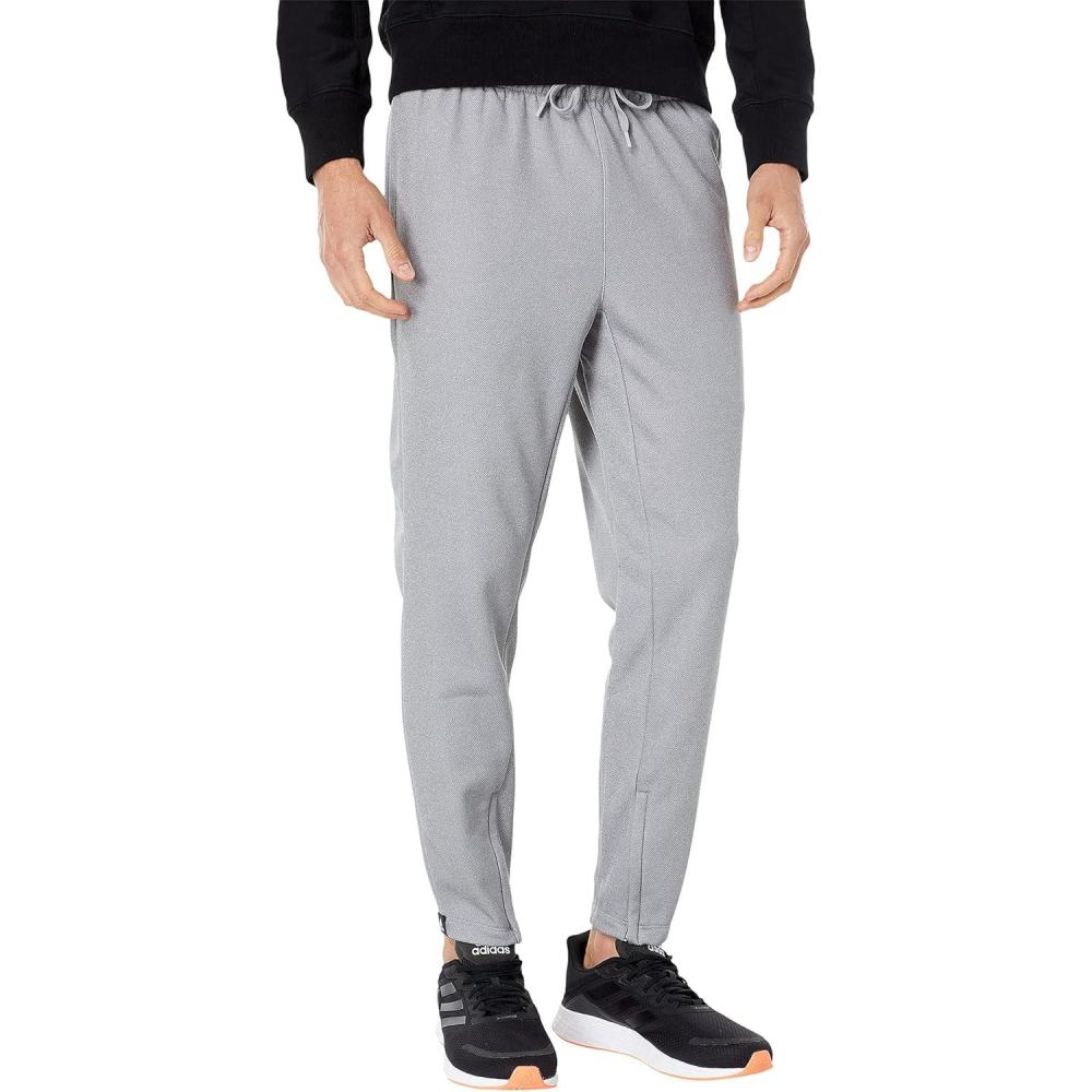image:imageadidas Mens Aeroready Game and Go Small Logo Tapered PantsMedium Grey HeatherBlack