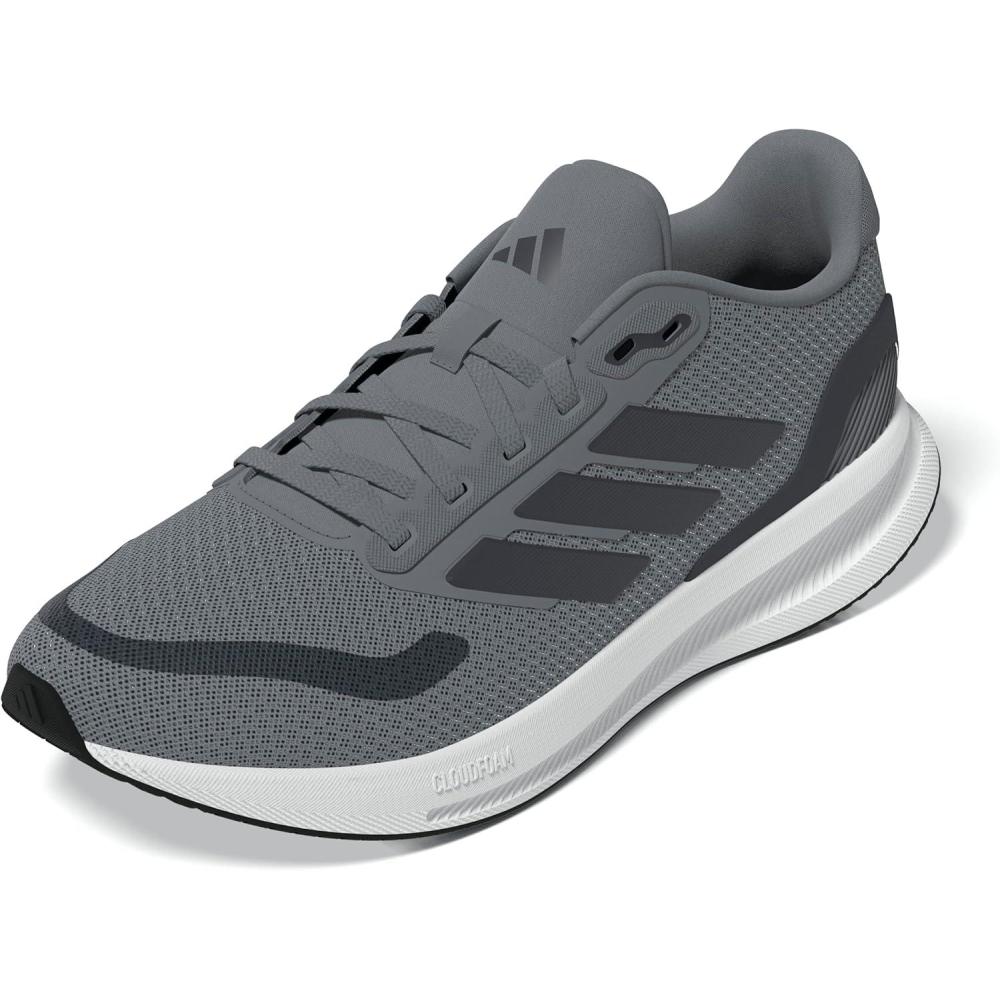 image:imageadidas Mens Runfalcon 5 Wide Running ShoesGreyCarbonWhite