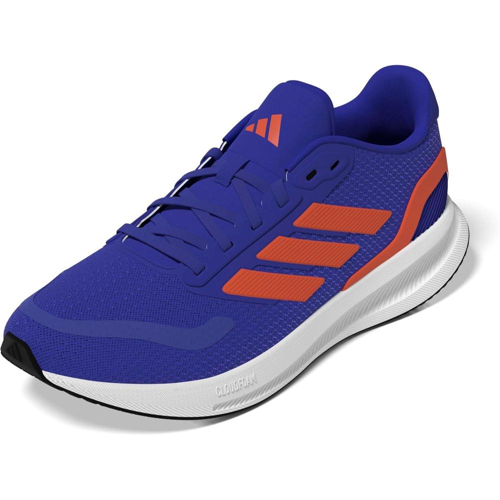 image:imageadidas Mens Runfalcon 5 Wide Running ShoesLucid BlueImpact OrangeBlack
