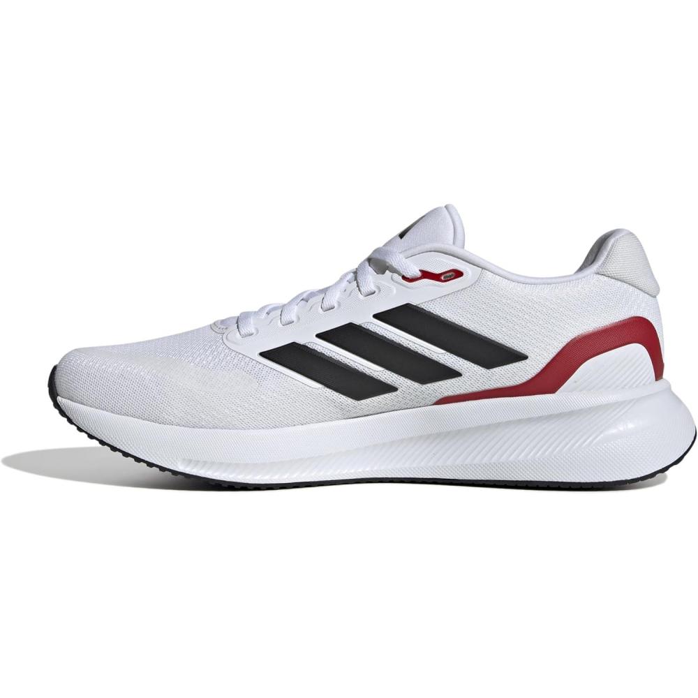 image:imageadidas Mens Runfalcon 5 Wide Running ShoesWhiteBlackBetter Scarlet