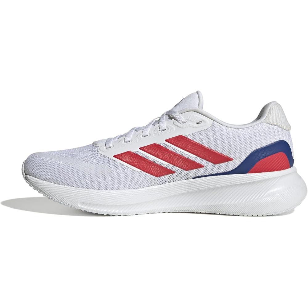 image:imageadidas Mens Runfalcon 5 Wide Running ShoesWhiteSemi Lucid RedBlack