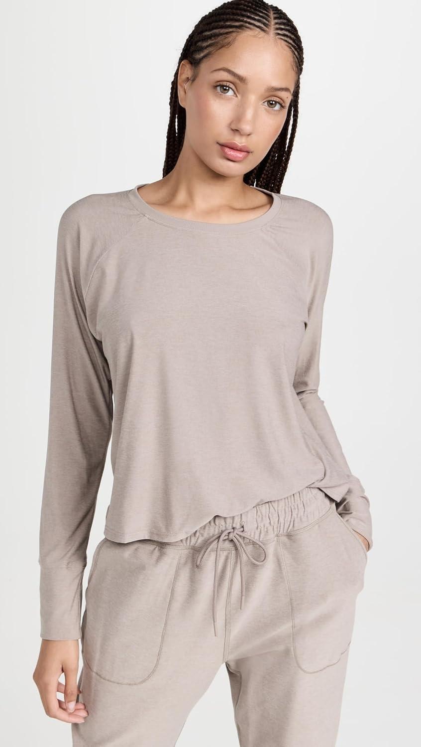 image:imageBeyond Yoga Womens Featherweight Daydreamer PulloverBirch Heather