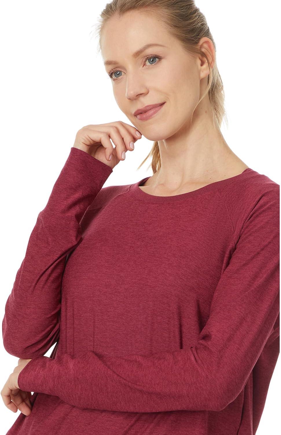 image:imageBeyond Yoga Womens Featherweight Daydreamer PulloverBordeaux Heather