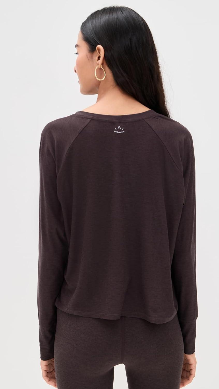 image:imageBeyond Yoga Womens Featherweight Daydreamer PulloverDark Chocolate Heather