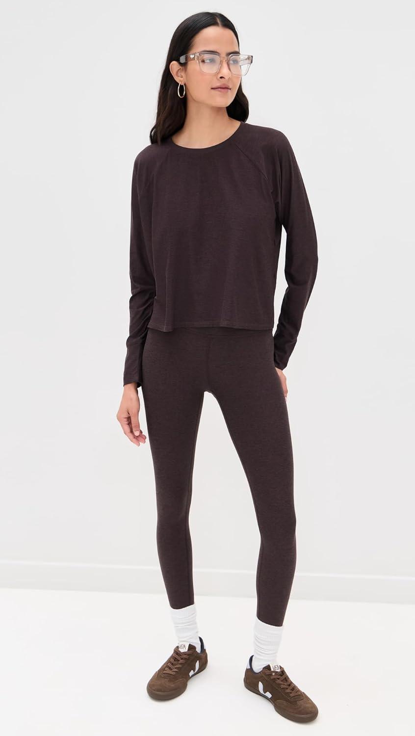 image:imageBeyond Yoga Womens Featherweight Daydreamer PulloverDark Chocolate Heather